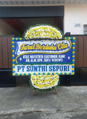 Papan Bunga Duka di Gunung Sahari Selatan
